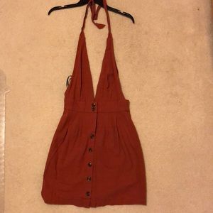 Orange Backless Dress